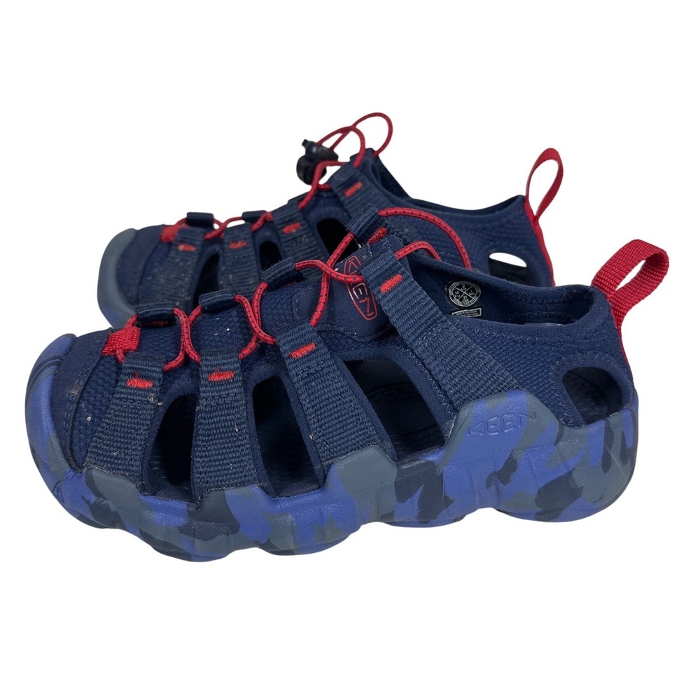 KEEN Hyperport H2 Water Sandals Big Boys 34 Size 2 Blue Camo Sport 1030835 Schoo